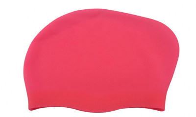 SKHA003 order ladies' long hair swimming caps make waterproof and non-slip pure silicone swimming caps design wear comfortable silicone swimming caps swimming caps clothing factory silicone 60G swimming caps price back view